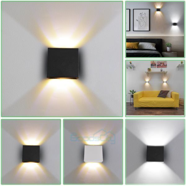 nye Cube LED Vegglamper Moderne Up Down Sconce Belysningsarmatur Lamper Innendørs soverom