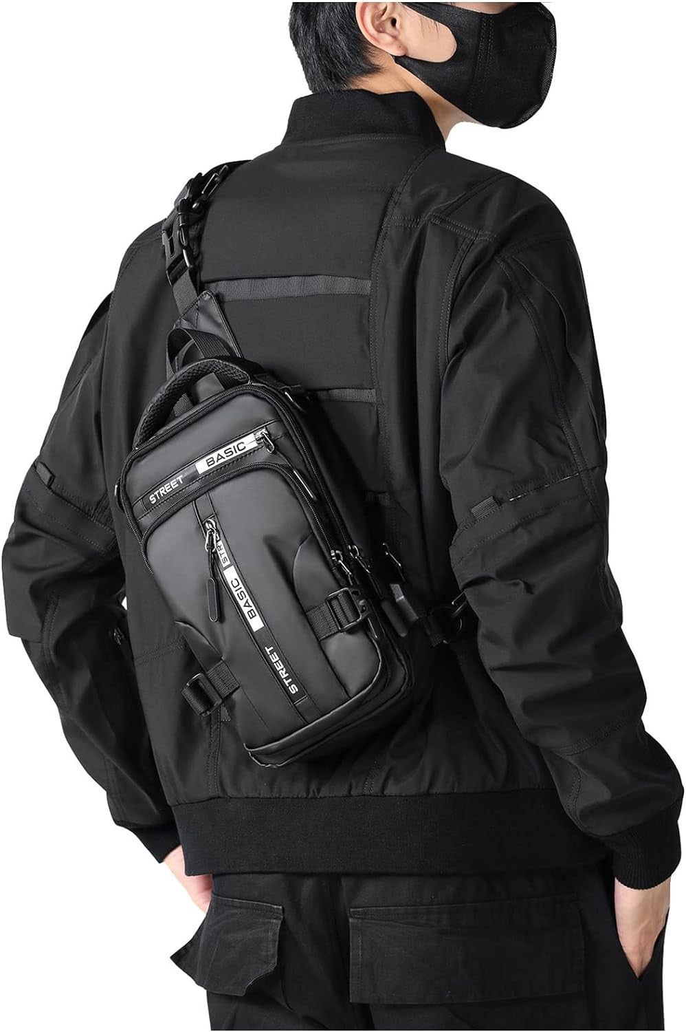 new SEAFEW Anti Theft Sling Crossbody Backpack Shoulder Bag for Men, Black SEAFEW - KOEEK