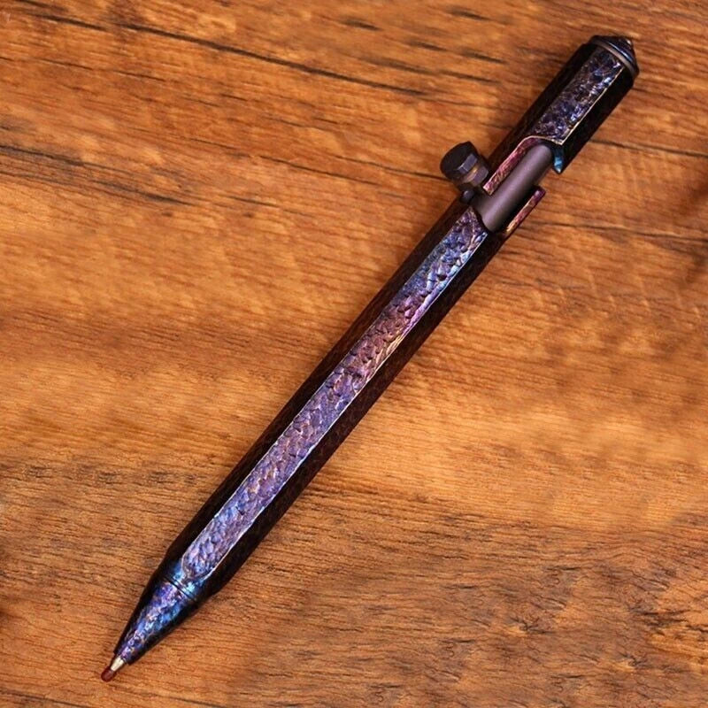 EDC Handmade Titanium Practical Pocket Ball Pen Office SignatureOutdoorPocketPen 07FC0E-D4 - KOEEK