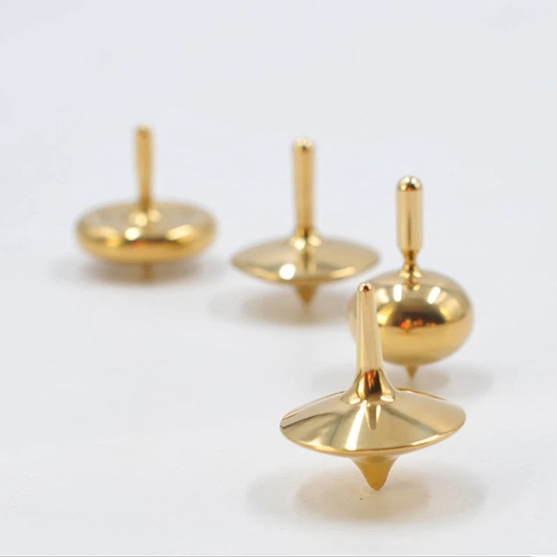 EDC Spinning Top Hand Spinner CNC Stainless Steel Brass Toys Gift Brief Design 07FC0E-D4 - KOEEK