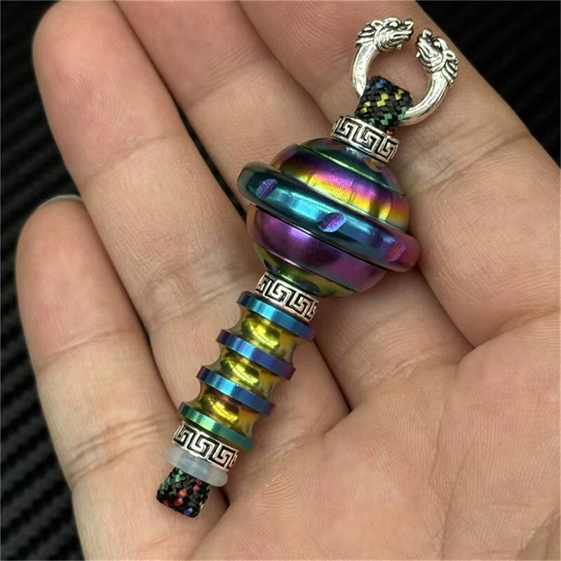 Outdoor Stainless Steel EDC Fidget Spinner Pendant Colorful Metal Pendant 07FC0E-D4 - KOEEK