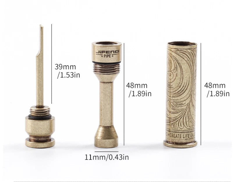 Creative Pure Brass Tobacco Pipe Tamper Cigar Needle Pipe Cleaning EDC Tool Gift 07FC0E-D4 - KOEEK