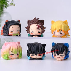 6Pcs/Set Anime Demon Slayer Kamado Tanjirou Pvc Figure Model Collection Decor 07FC0E-D4 - KOEEK