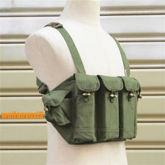 Chinese 56 Type Multi Pocket Tactical Vest Chest Rig Pouch Carrying Bullet Bag 07FC0E-D4 - KOEEK
