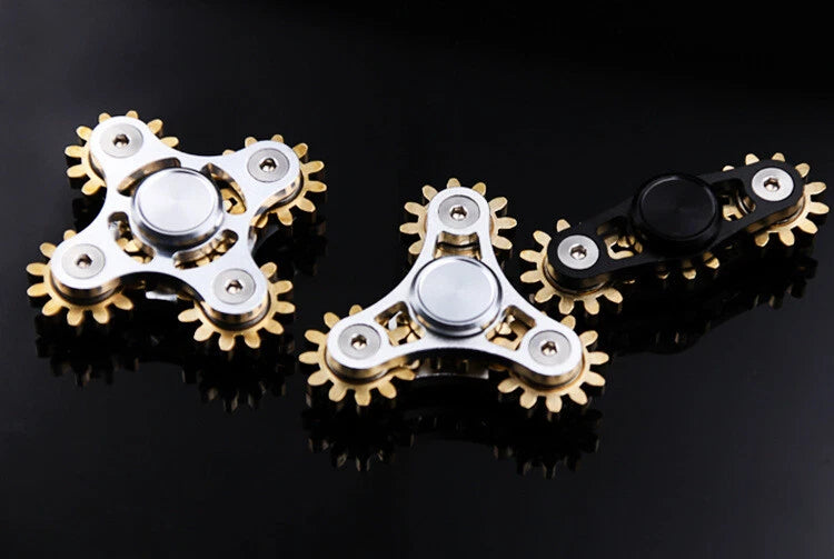 Spinner Toys Metal Brass Finger Focus Hand Stress Cube Relief Gears Fidget Toy 07FC0E-D4 - KOEEK
