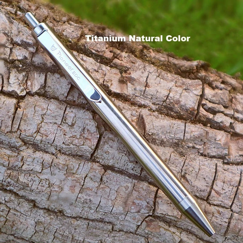 EDC Titanium Writing Pen Portable Signature Pen Stationery Office Ballpoint Pen 07FC0E-D4 - KOEEK