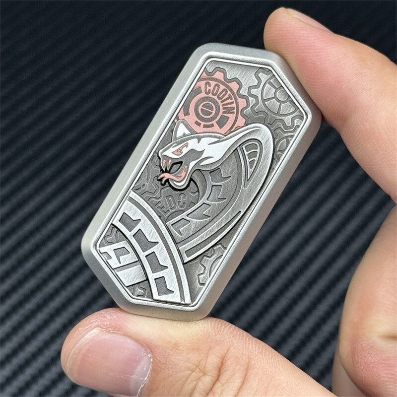 Personalized Snake EDC Fidget Toys Stainless Steel Magnetic Push Haptic Slider 07FC0E-D4 - KOEEK