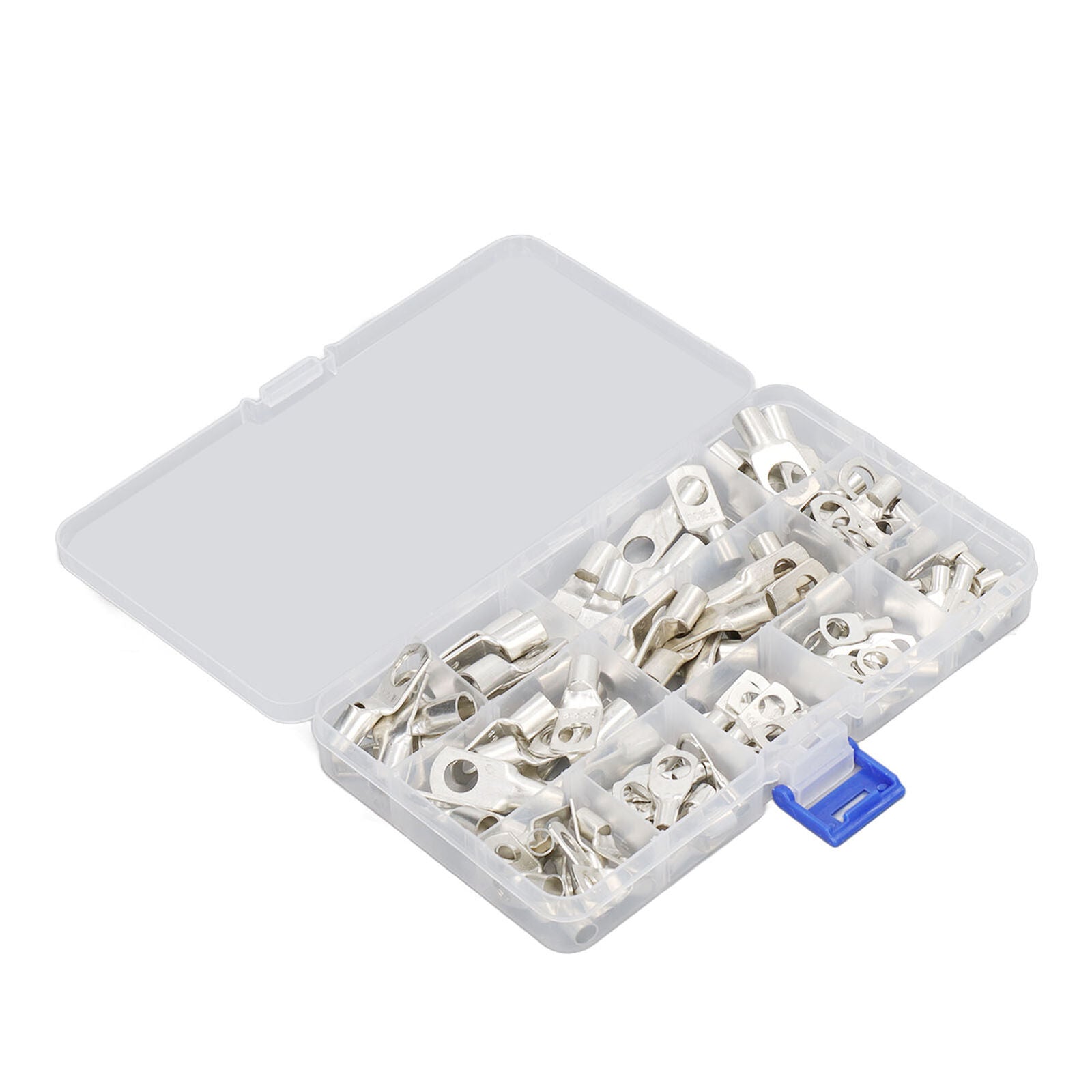 new 240Pcs Battery Cable End Copper SC Wires Lug Ring Lug Terminal With Storage Box koeek - KOEEK