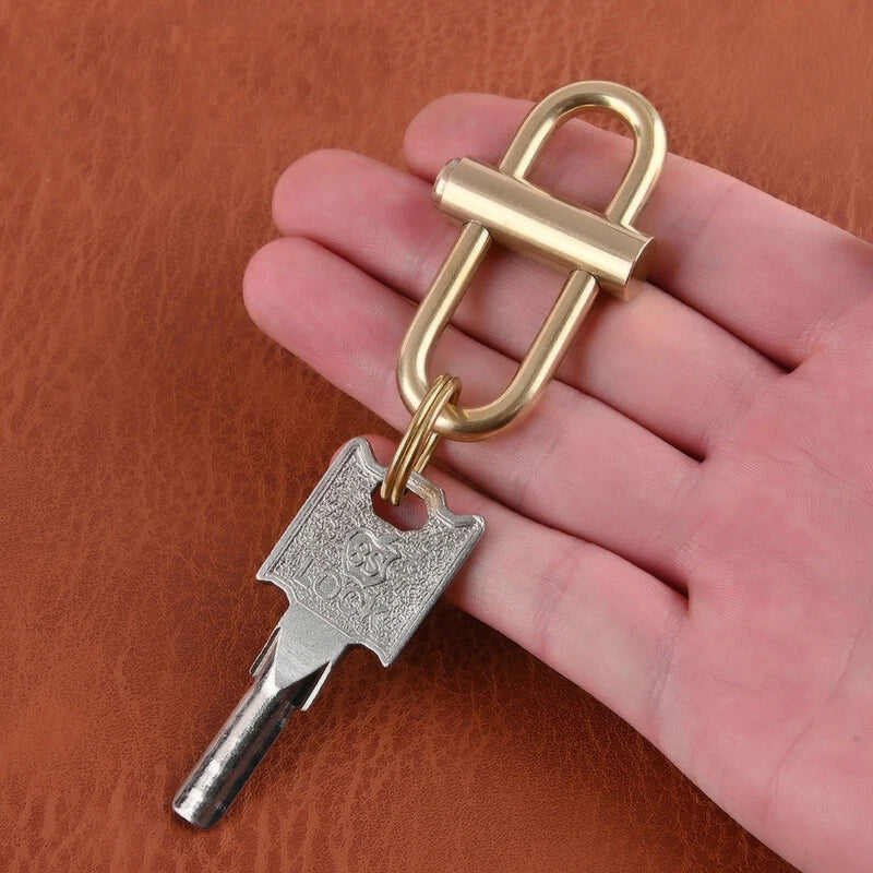 Metal Porable Automatic Lock Keychain Carabiner Key Chain Hanging Buckle Ring 07FC0E-D4 - KOEEK