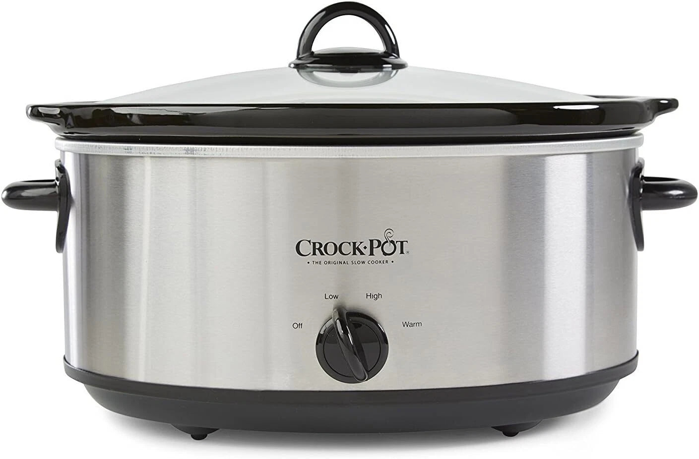 7-Quart Oval Manual Slow Cooker, Stainless Steel Multifunctional Cookware 07FC0E-D4 - KOEEK