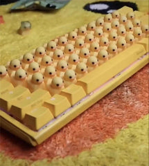Yellow Cute Duck Mechanical Keyboard Press Crow USB Interface Handmade Keyboard 07FC0E-D4 - KOEEK