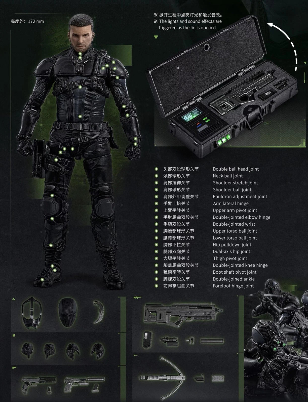 CCSTOYS FigScript Sam Fisher Tom Clancy's Splinter Cell Blacklist Action Figure CCSTOYS - KOEEK