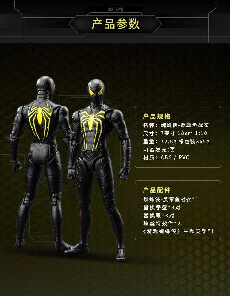 ZD Toys Marvel's Spider-Man Anti-Ock Suit 7" Articulated Action Figure in Stock 07FC0E-D4 - KOEEK