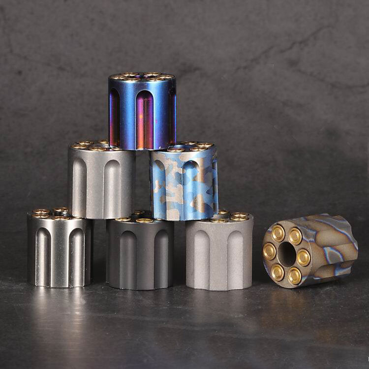 EDC Titanium Alloy Pendant Shaped Lanyard Knife Bead Paracord Pendant Detachable 07FC0E-D4 - KOEEK