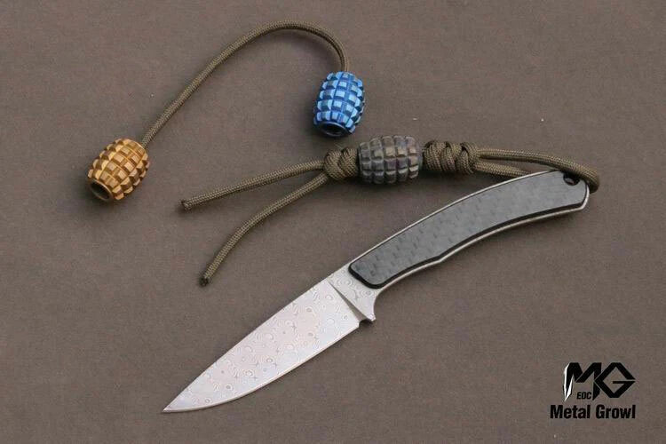 Titanium Begleri Knife Lanyard Beads Keychain Decoration DIY EDC Tool Pendants 07FC0E-D4 - KOEEK