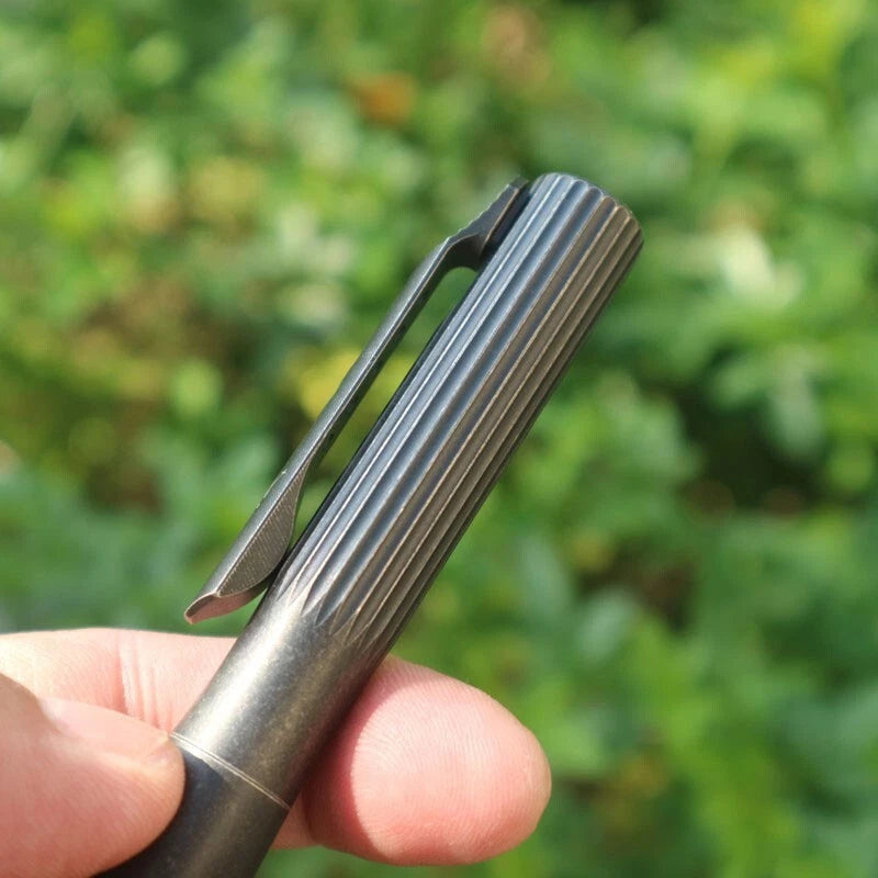 Titanium Alloy Ballpoint Pen Business Office Signature Pen EDC Pocket Multi Tool 07FC0E-D4 - KOEEK