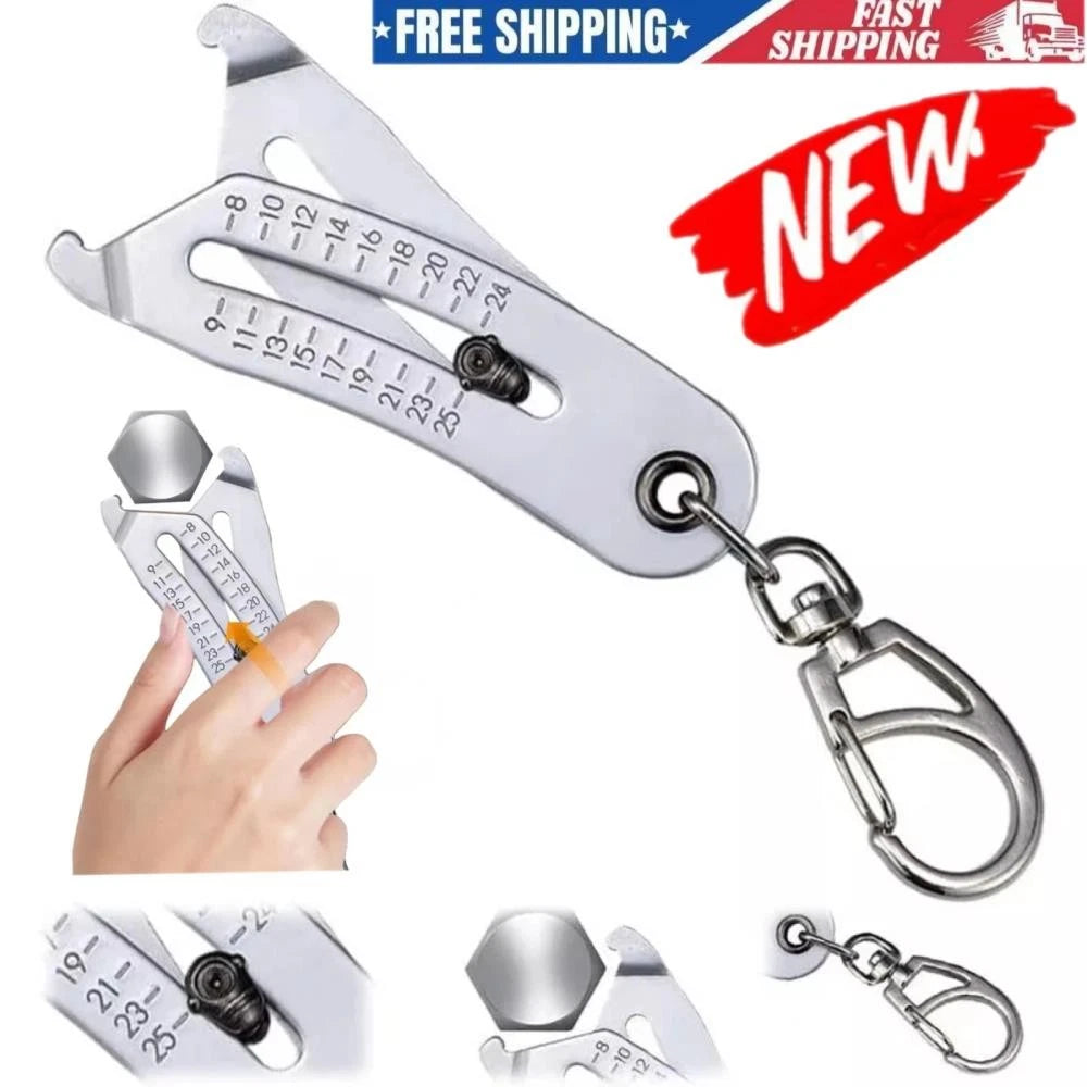 Portable Precise Thread Size Checker Keychain Nut and Bolt Checker Keychain * 07FC0E-D4 - KOEEK