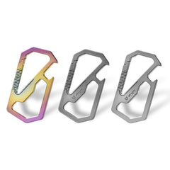 EDC Titanium Carabiner Clip with Bottle Opener Car Key Holder Organizer Keychain 07FC0E-D4 - KOEEK