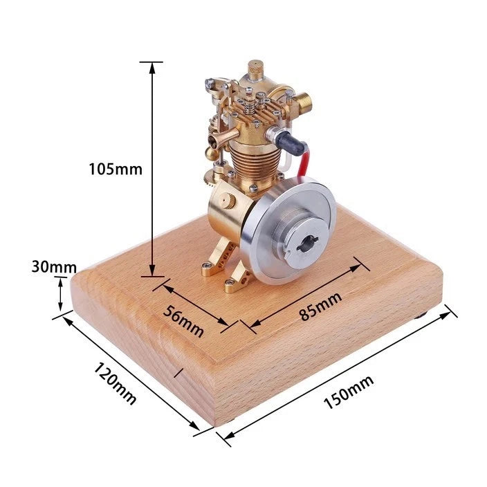 M19 1.6cc Hit & Miss Vertical 4-Stroke Gas Engine – Miniature Working Model 07FC0E-D4 - KOEEK