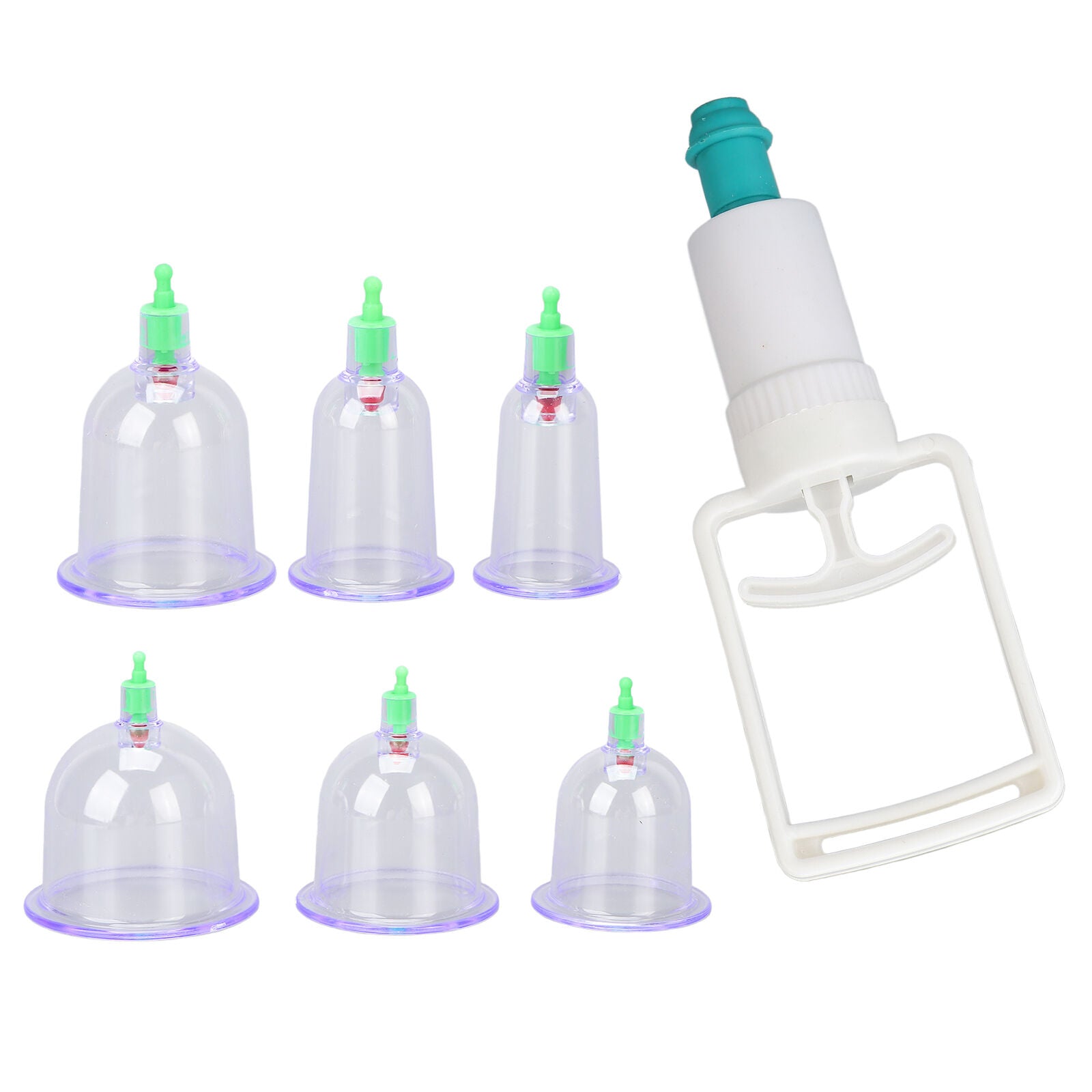 new 6pcs Chinese Cupping Cup Set Acupuncture Suction Massage Cupping Cans Kit HGF koeek - KOEEK