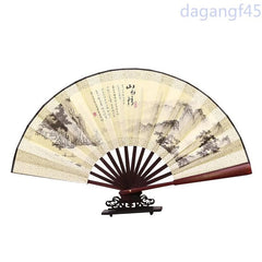 1Pc 8-inch Chinese Style Folding Fan Made of Silk Cloth Bamboo Fan Hanfu Fan 07FC0E-D4 - KOEEK