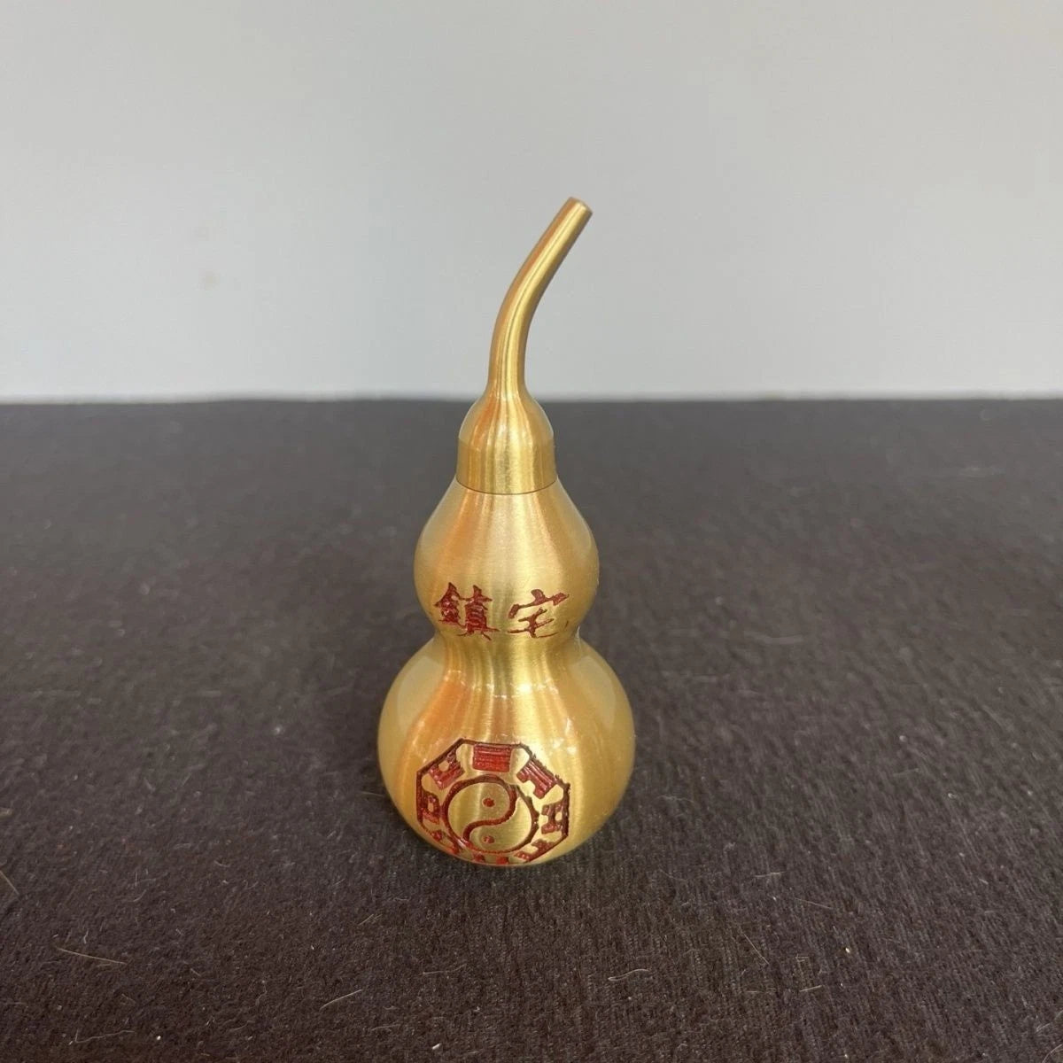 Brass Gourd Figurine Hollow With Lid Bagua Fu Lu Home Door Decor 07FC0E-D4 - KOEEK