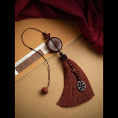 Rosewood Car Charm Buddhist Amulet Car Decor Hanging Ornament 07FC0E-D4 - KOEEK
