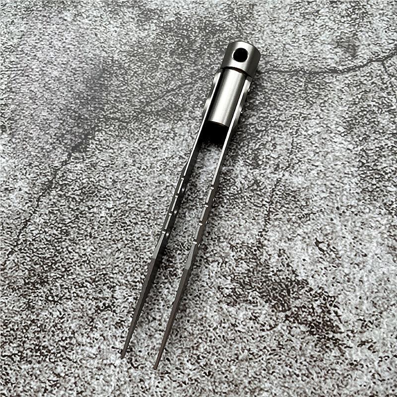 EDC Titanium Alloy CNC Tweezer Portable Antiskid Outdoor Pocket Camping Tool 07FC0E-D4 - KOEEK