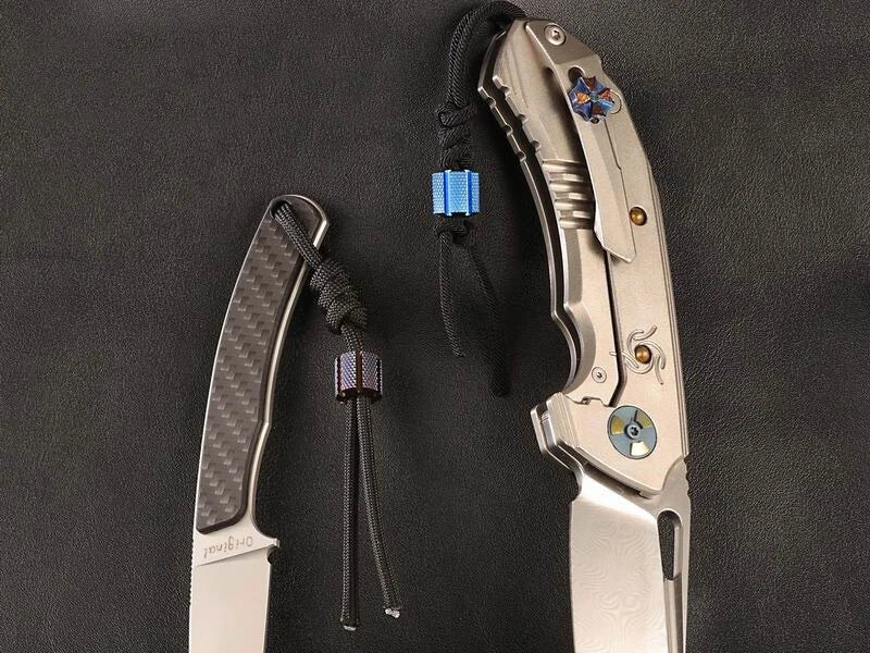 Titanium Knife Lanyard Bead EDC Paracord Necklace Pendant Bracelet DIY Bead Gift 07FC0E-D4 - KOEEK