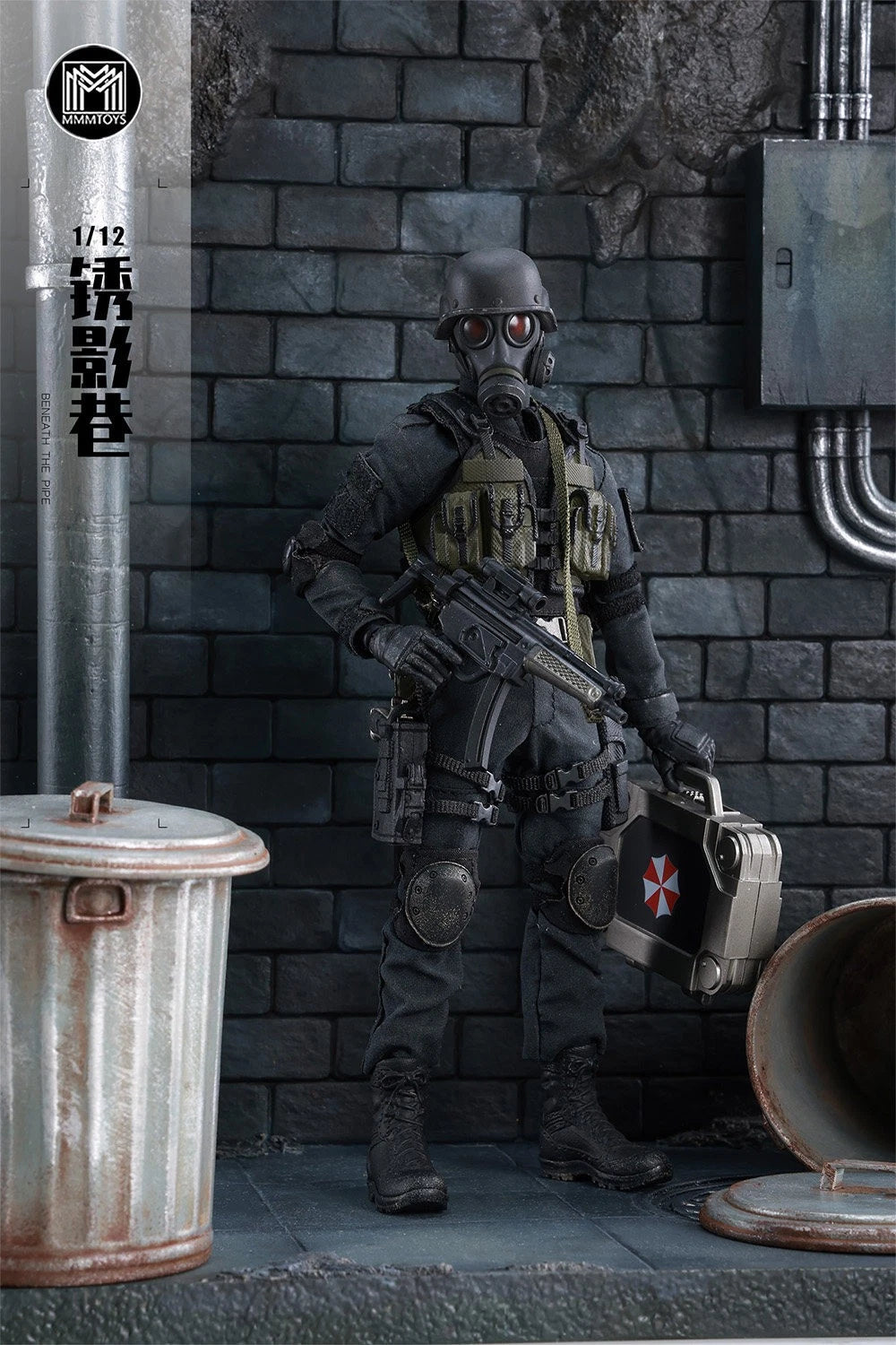 MMMToys 1/12 Scale M2509 Beneath The Pipe Diorama  Model Base Background Collect 07FC0E-D4 - KOEEK