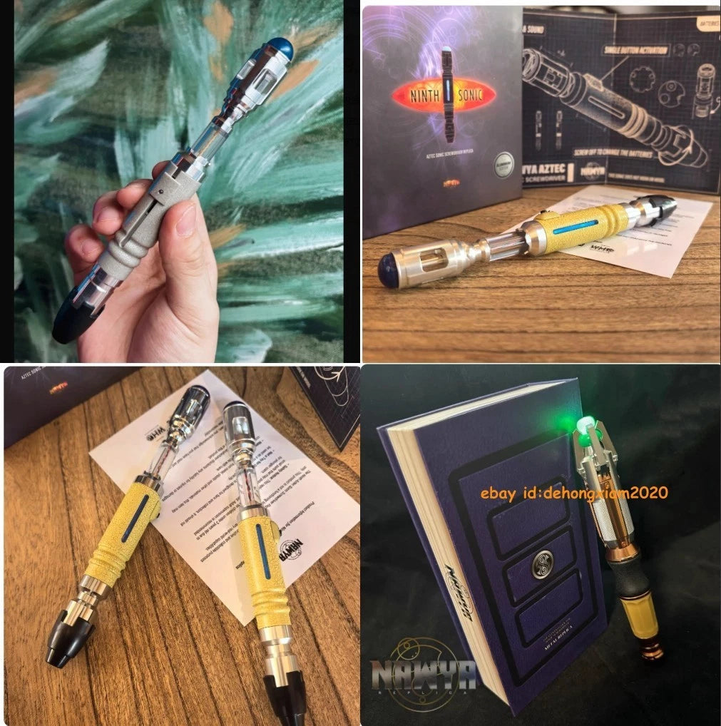 NAWYA Replica Doctor Who 9th/10th/11th/12th Metal Sonic Screwdriver LED & Sounds 07FC0E-D4 - KOEEK