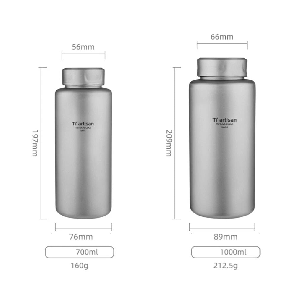 Hot Titanium Water Bottle Outdoor Camping Leakproof Tea Coffee Drinking Mug Gift 07FC0E-D4 - KOEEK