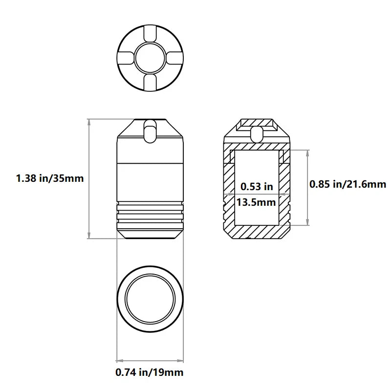 PEI Boxes Titanium alloy TC4 Waterproof Pill Case Portable Container EDC Pendant 07FC0E-D4 - KOEEK