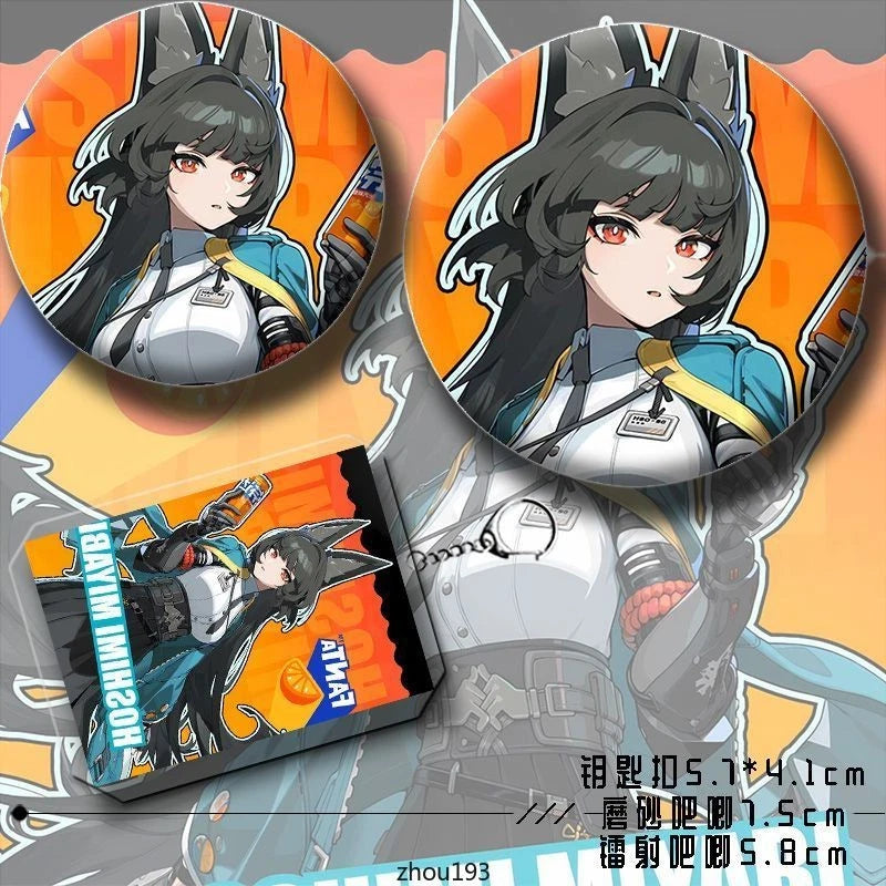 6pcs Game Hoshimi Miyabi Zenless Zone Zero Badge Keychain Card Postcard Sets 07FC0E-D4 - KOEEK