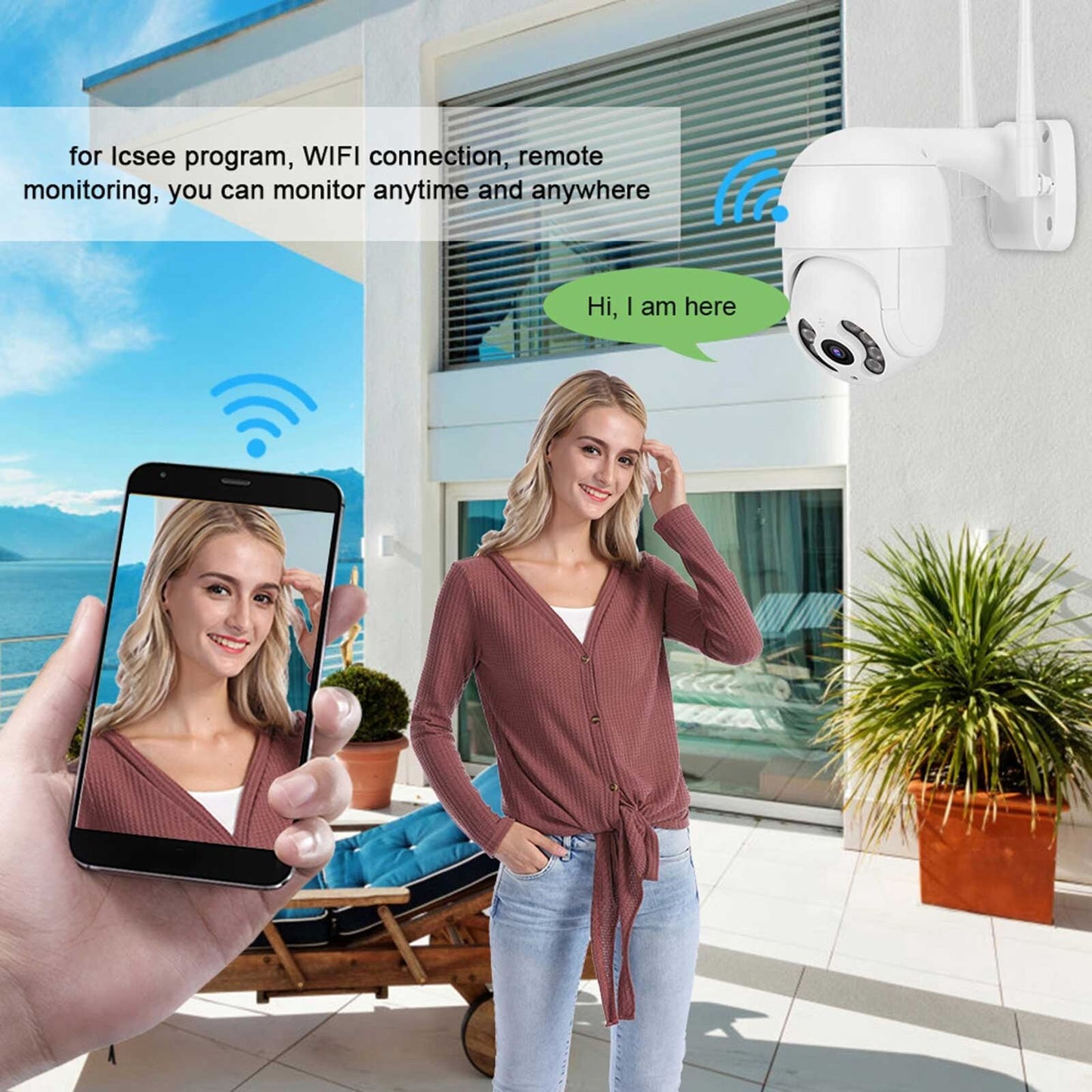 new (U.S. Regulations) Pan Tilt CCTV Professional WiFi Camera Home Camera koeek - KOEEK