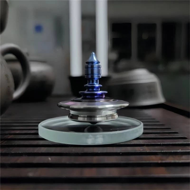 Titanium Stainless Steel Spinning Top Gyroscope EDC Desktop Fidget Toy Gift 07FC0E-D4 - KOEEK