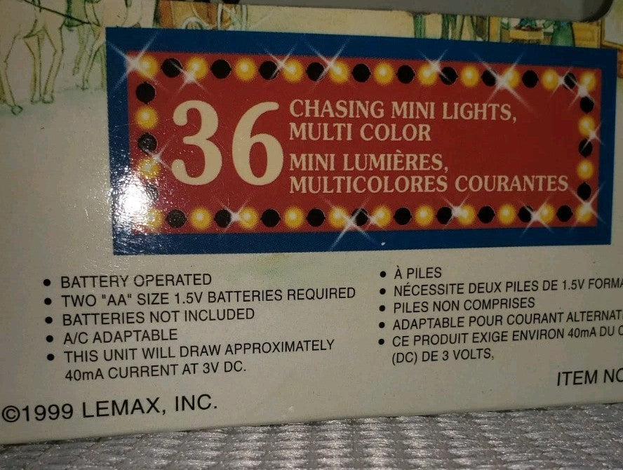 4  Lemax Christmas Village Mini Lights Battery Operated Chasing Multi Color LEMAX - KOEEK
