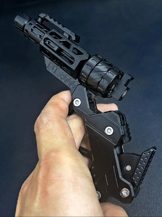 EDC Toy QT#3000 Revolver Push Slider Gun Spinner Button Fingertip Gyro 07FC0E-D4 - KOEEK