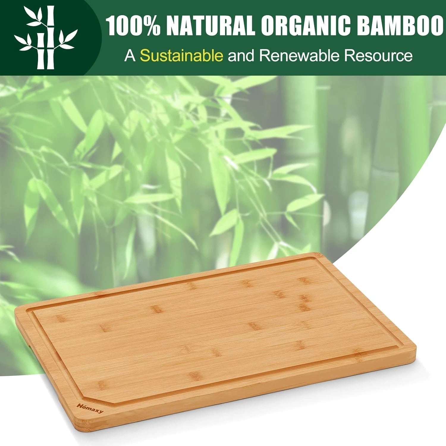 Extra Large Cutting Board with Juice Groove and Handle, Cold Meat Cutting Board 07FC0E-D4 - KOEEK