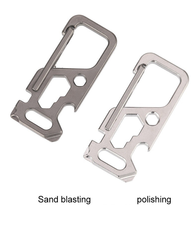 TC4 titanium Alloy Portable Buckle Multi-Tools Keychain Bottle Opener Wrench EDC 07FC0E-D4 - KOEEK