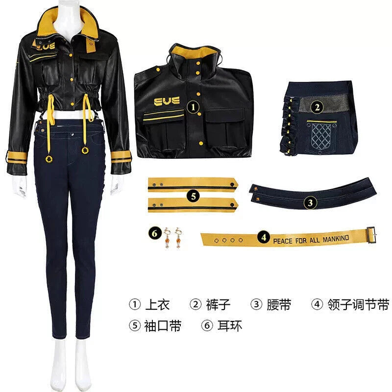 Game Stellar Blade Eve Halloween Costume Outfit Cosplay Party Dress Jacket Suit 07FC0E-D4 - KOEEK