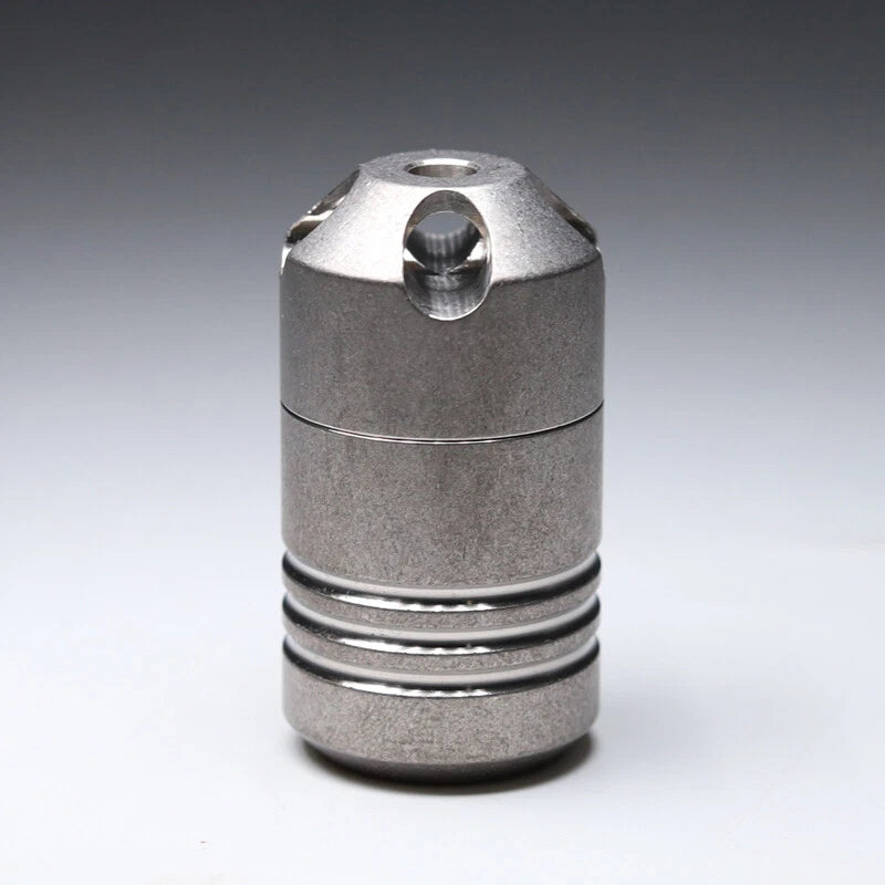 PEI Boxes Titanium alloy TC4 Waterproof Pill Case Portable Container EDC Pendant 07FC0E-D4 - KOEEK