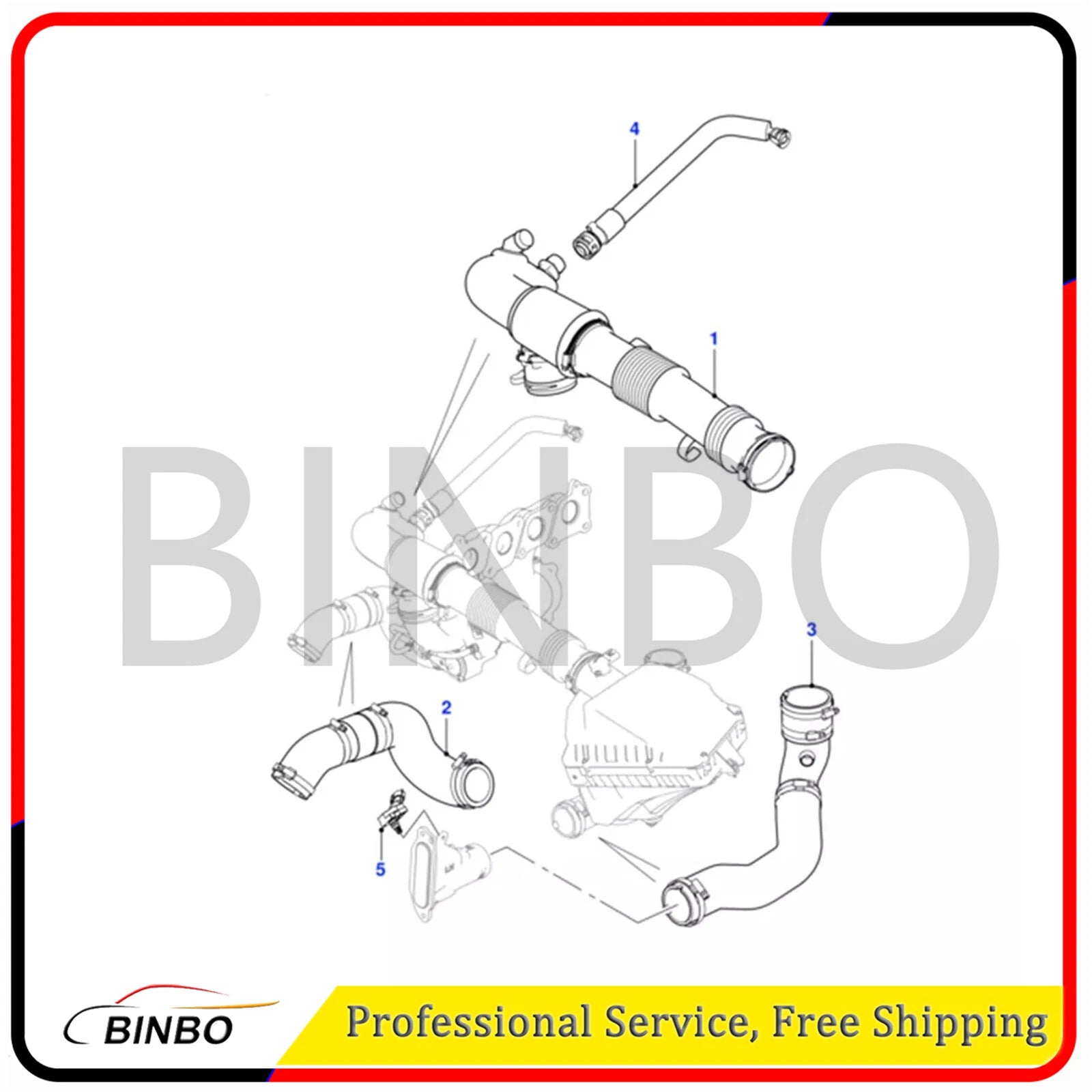 Air Filter Intake Pipe Intercooler Hose For Jaguar XF 2009 - 2015 C2Z18057 07FC0E-D4 - KOEEK
