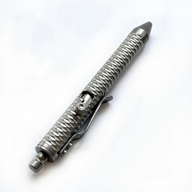 Mini Titanium Alloy Pocket Ball Pen Writing Portable Stationery EDC 07FC0E-D4 - KOEEK