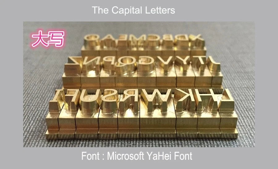 Custom brass alphabet letter   font stamp leather craft seal tool Heat Embosser 07FC0E-D4 - KOEEK