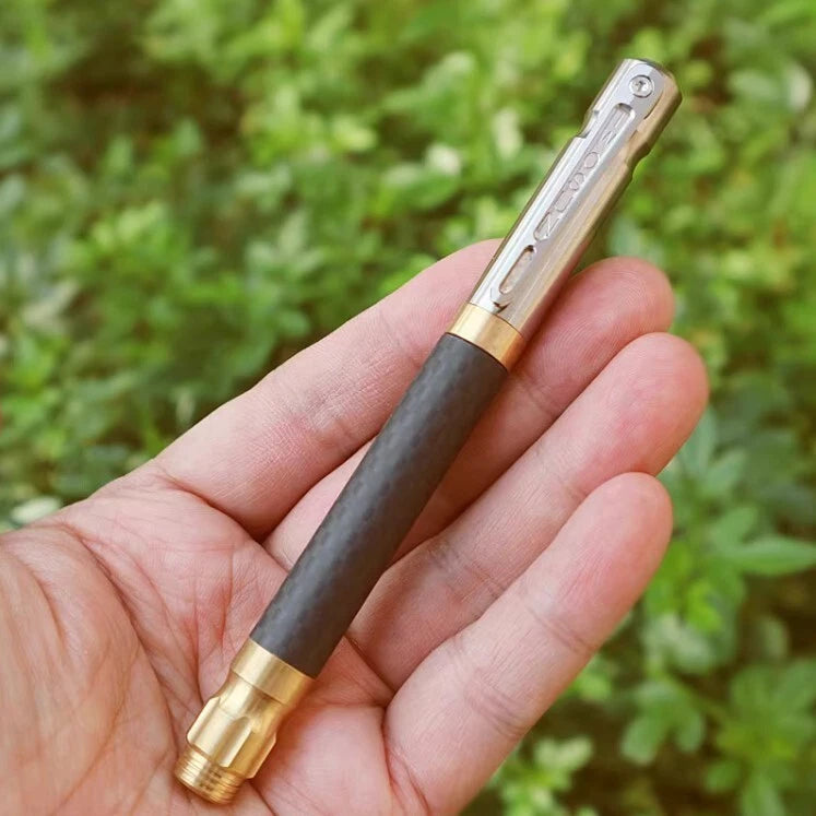 EDC Titanium Alloy Brass Pocket Ballpoint Pen Business Office Stationery Outdoor 07FC0E-D4 - KOEEK