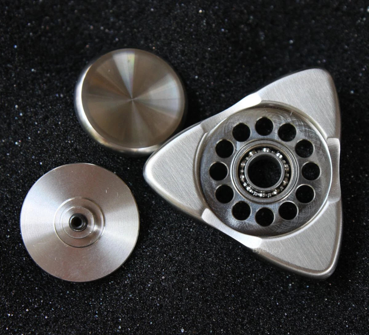 Haptic Toy Fidget Finger Spinner Pocket EDC Stainless Steel Spinning Top CNC Toy 07FC0E-D4 - KOEEK
