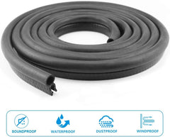 new Storystore Car Door Rubber Seal Strip, Fits 1/16" Edge, Trim 10 Feet, Black STORYSTORE - KOEEK