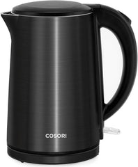 Electric kettle, double wall stainless steel, 1.5 liters/1500 watts, black 07FC0E-D4 - KOEEK
