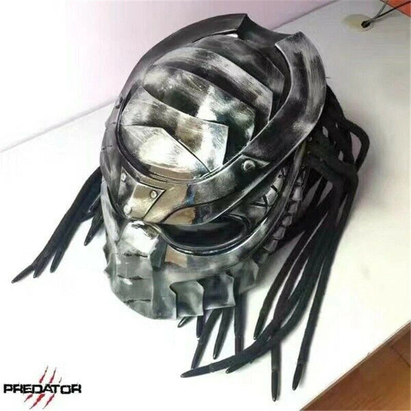 Predator Hand-painted Motorcycle Personality Full Face Laser Light Adult Helmet 07FC0E-D4 - KOEEK